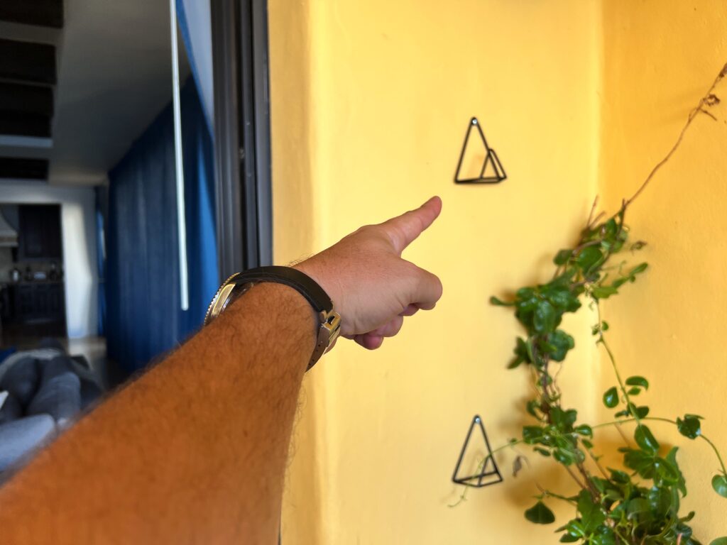 Additional hooks beside the patio door